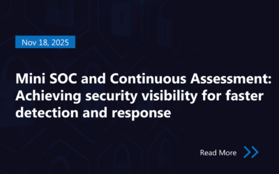 Mini SOC and Continuous Assessment: Achieving security visibility for faster detection and response
