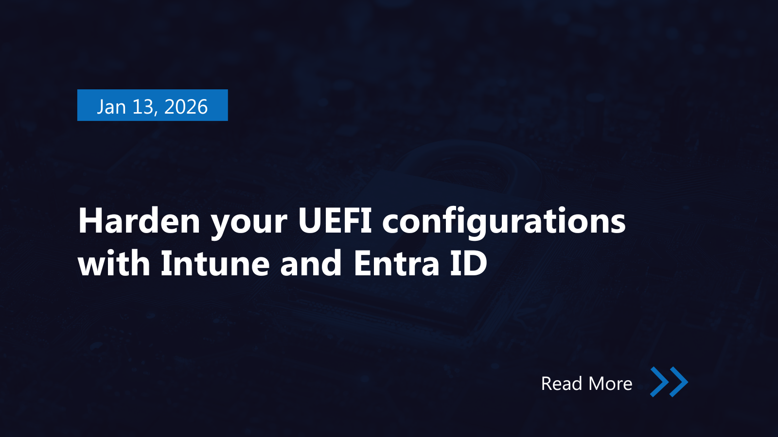 Harden your UEFI configuration with Intune